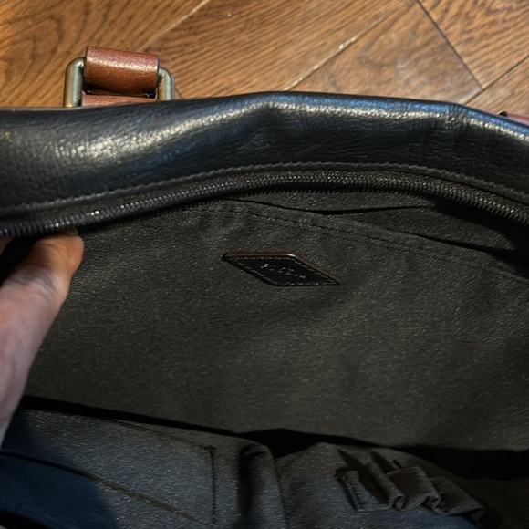 Unisex Fossil Leather Briefcase - Black/Brown- Excellent Condition - Picture 8 of 15
